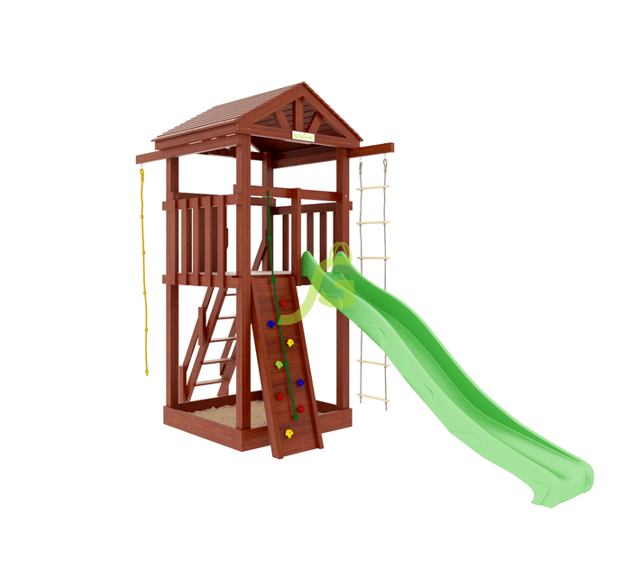 Детские игровые площадки для дачи и улицы :: Детские площадки для дачи из  дерева :: Детская игровая площадка Панда Фани Tower скалодром