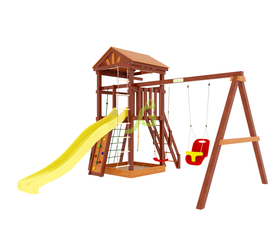 Детская деревянная игровая площадка Панда Фани Gride Color в категории Детские площадки для дачи из дерева